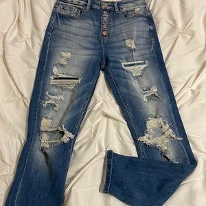 Kancan digressed button fly Jean